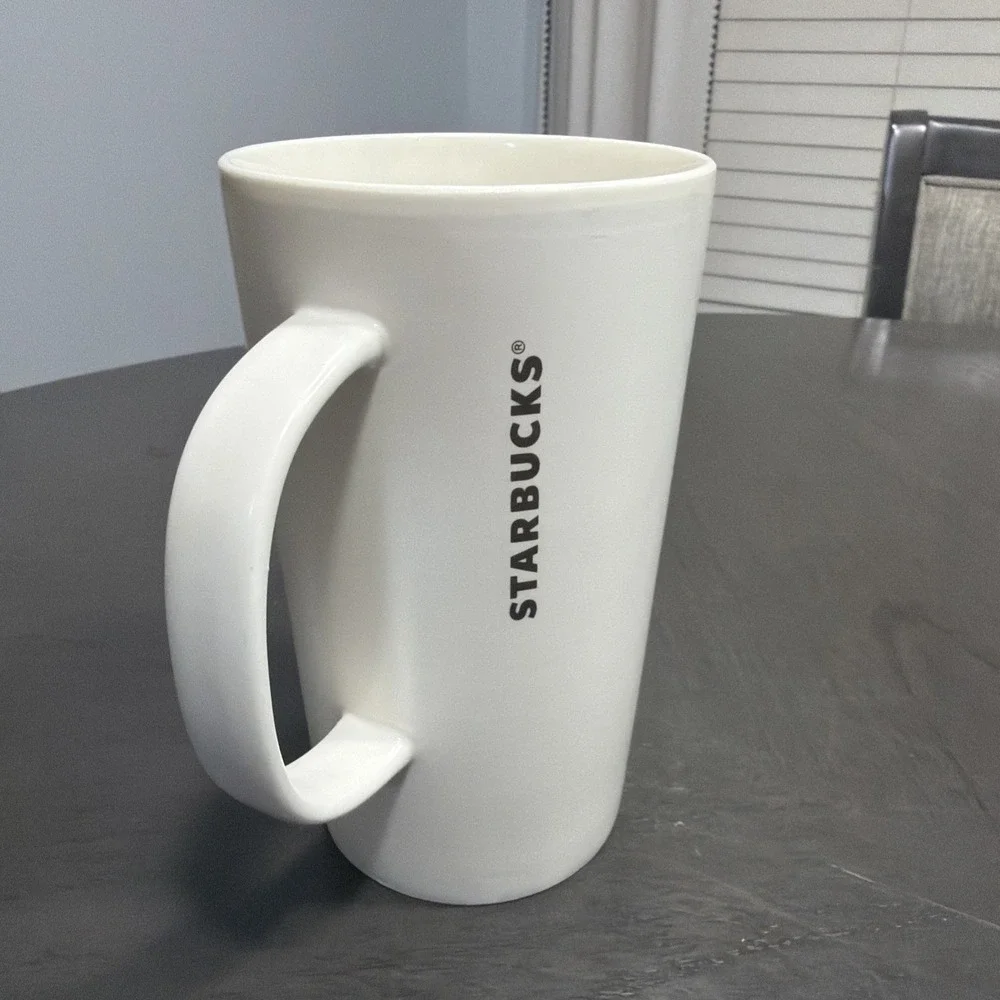2014 Ivory Embossed 12oz Starbucks Coffee Cup Great
